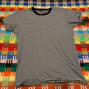 Mads Nørregård T-Shirt Black and White striped